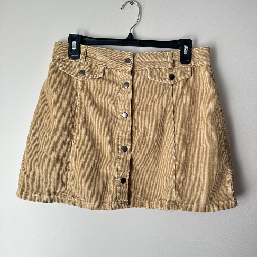 Urban Outfitters BDG‎ tan corduroy mini skirt